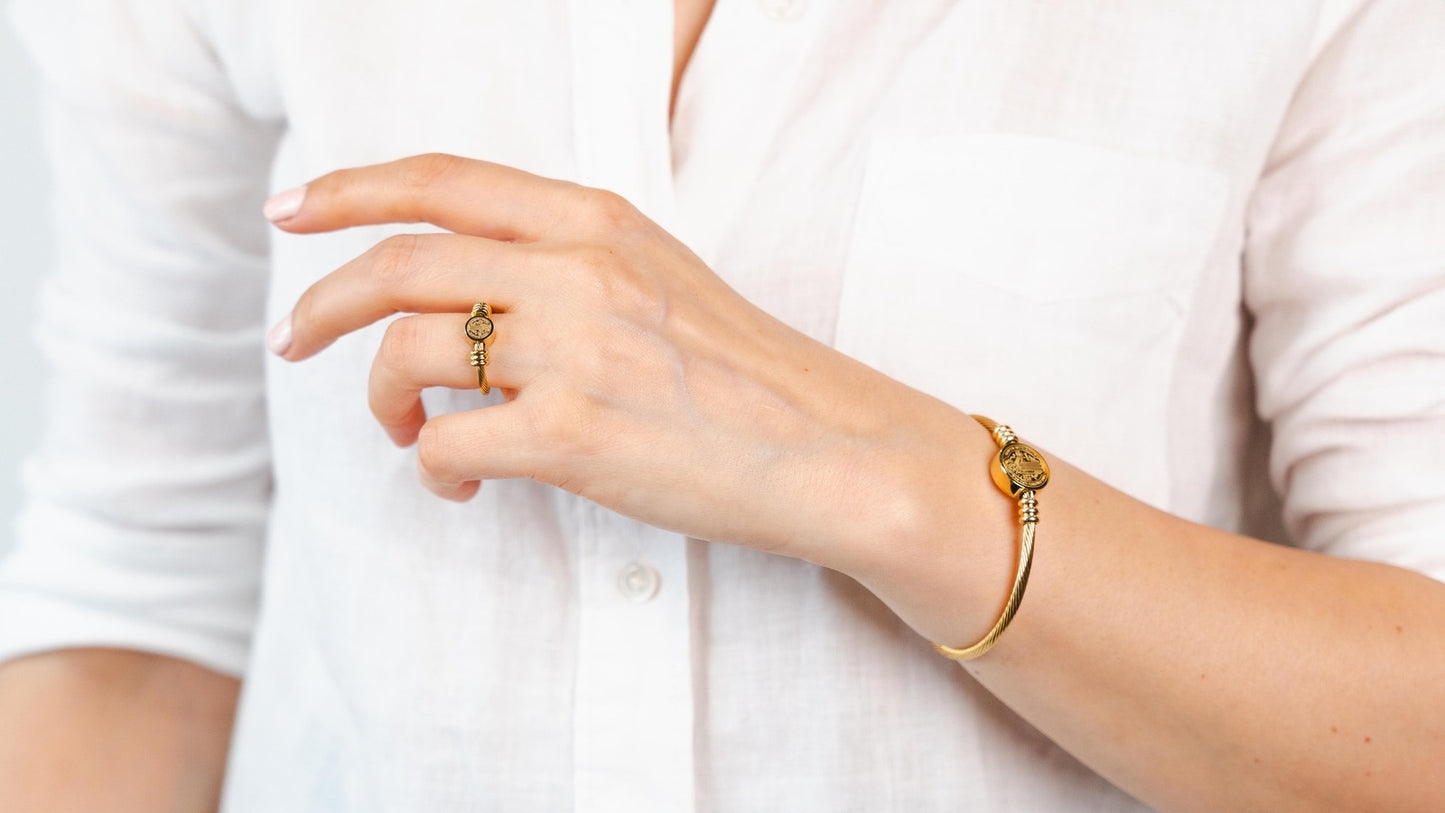 Golden Medallion Cuff