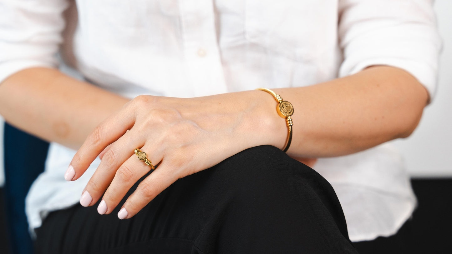 Golden Medallion Cuff