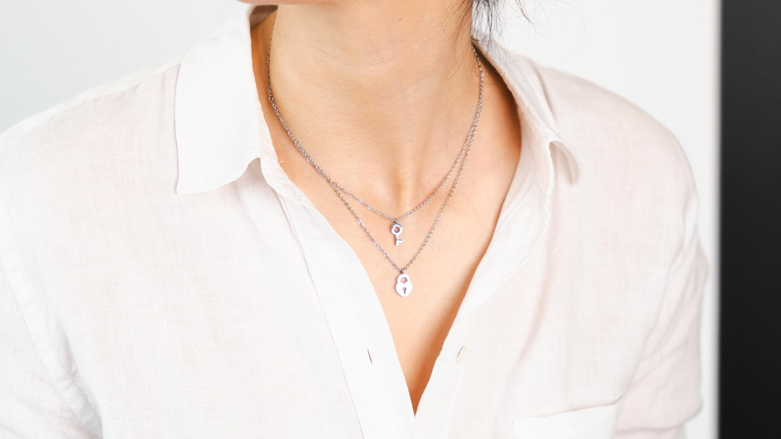 Silver Key to My Heart Necklace