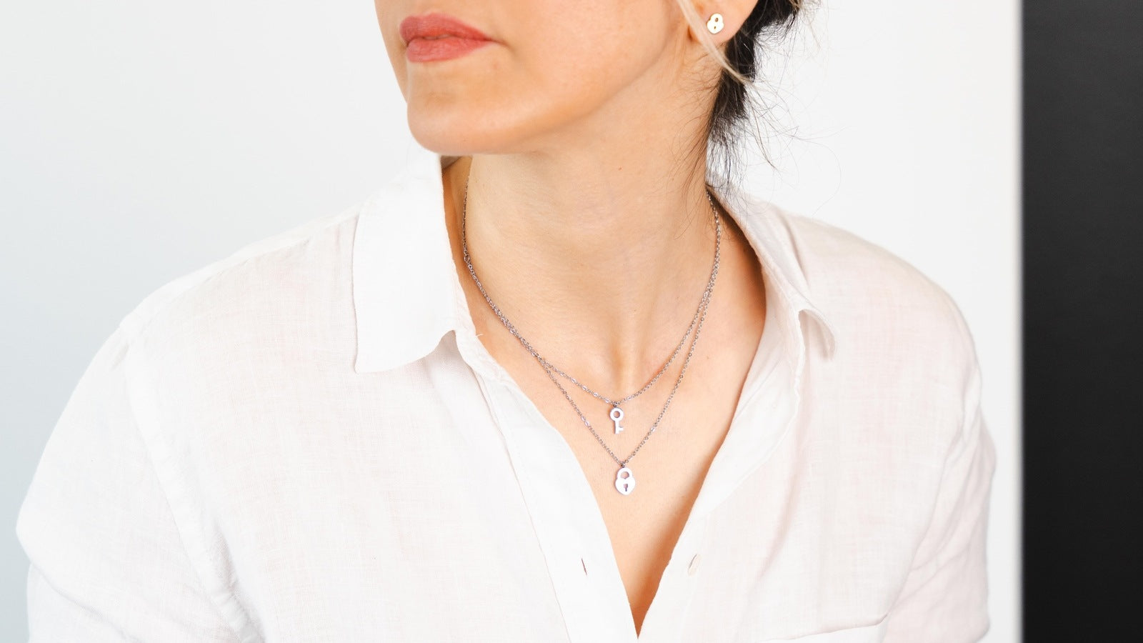 Silver Key to My Heart Necklace