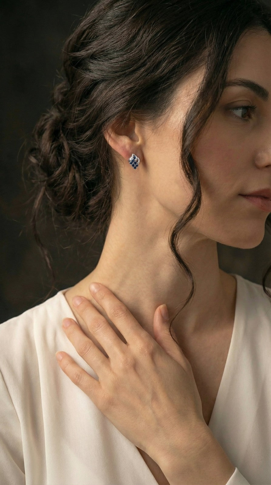 Midnight Sapphire Swirl Earrings