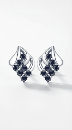 Midnight Sapphire Swirl Earrings