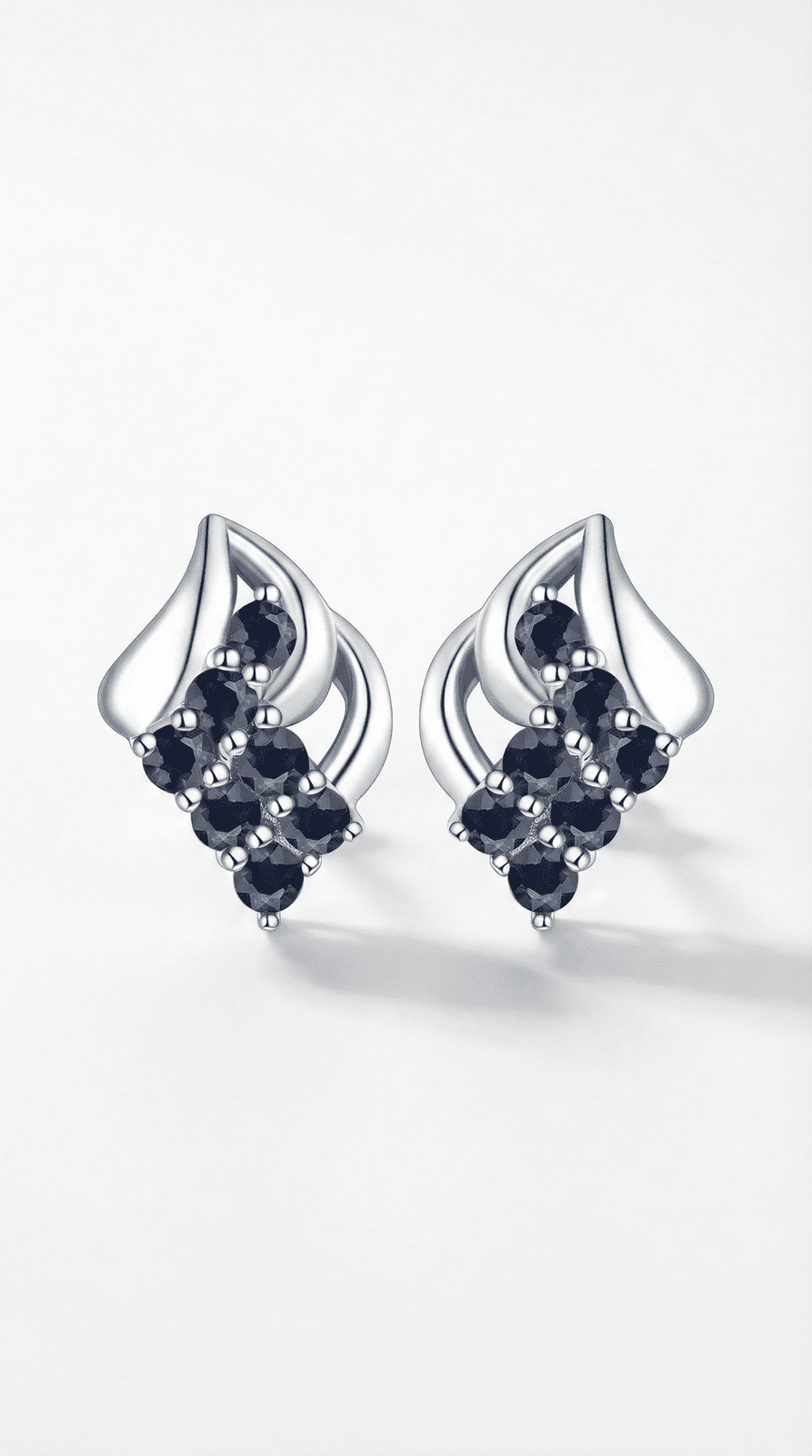 Midnight Sapphire Swirl Earrings