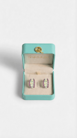 Opalescent Blush Hoops