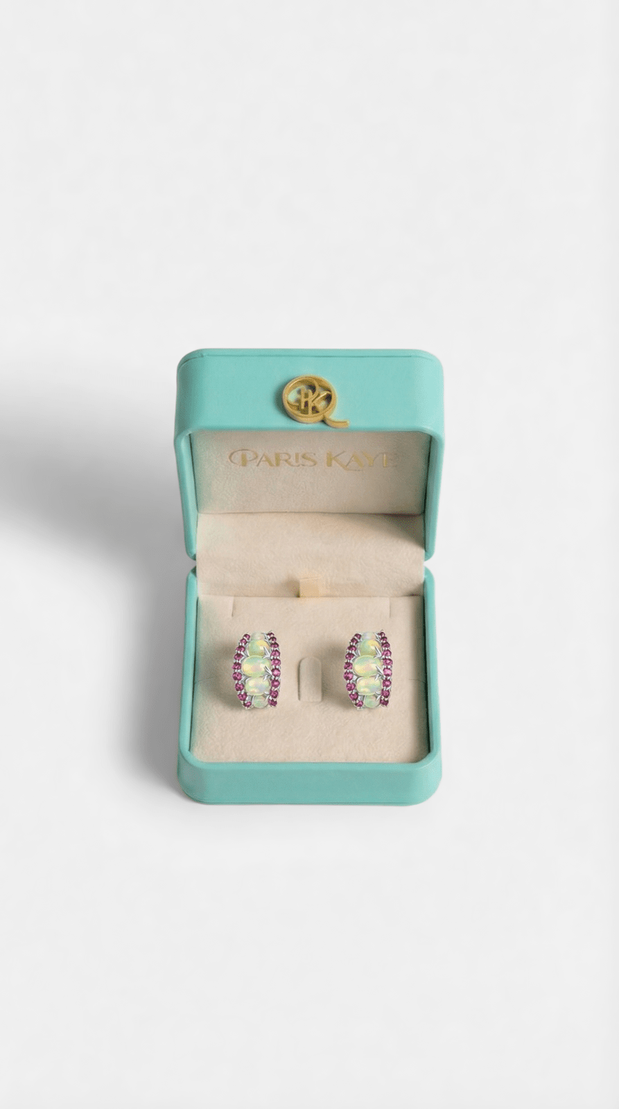 Opalescent Blush Hoops