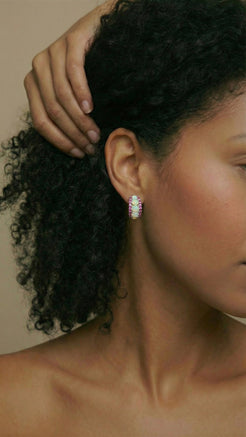Opalescent Blush Hoops
