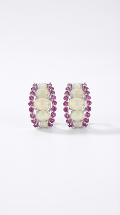 Opalescent Blush Hoops