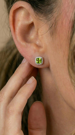 Peridot Sparkle Studs