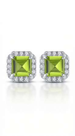 Peridot Sparkle Studs