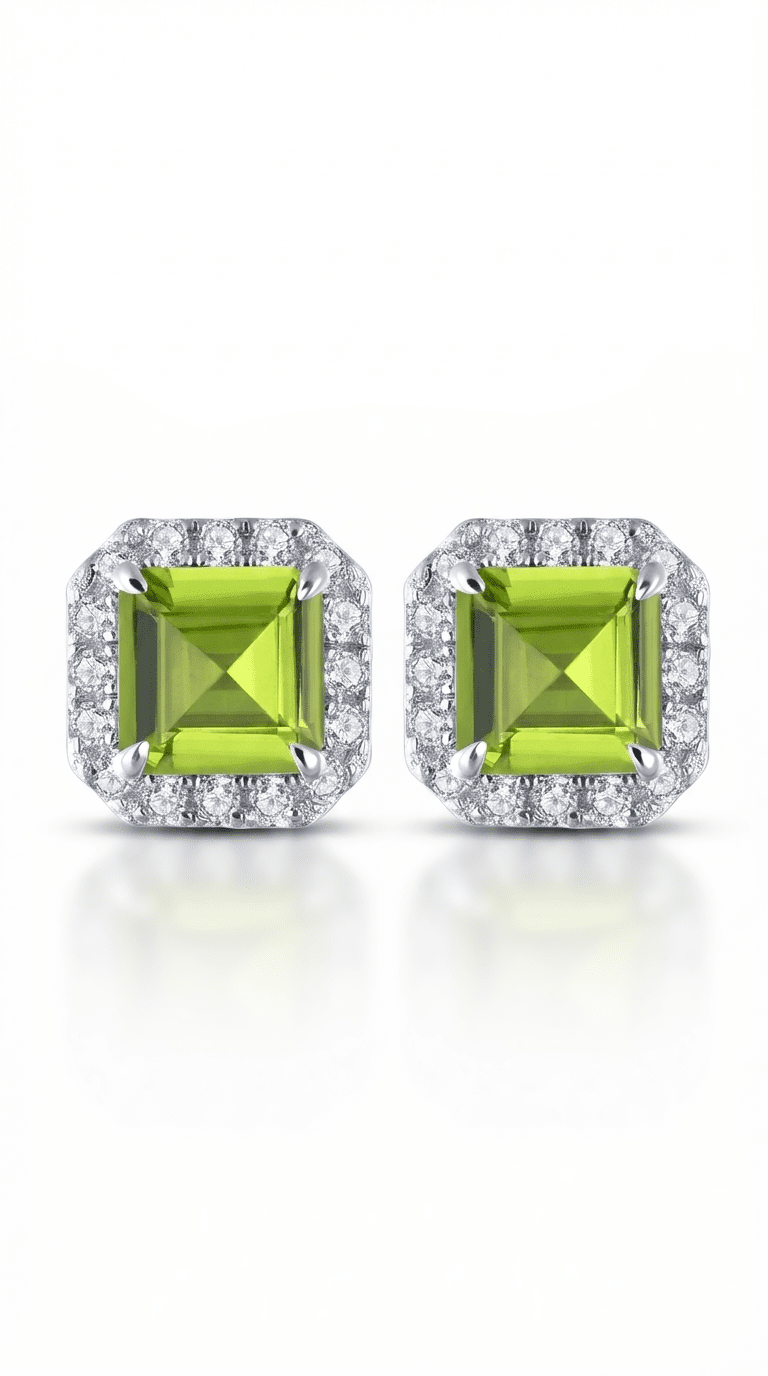 Peridot Sparkle Studs
