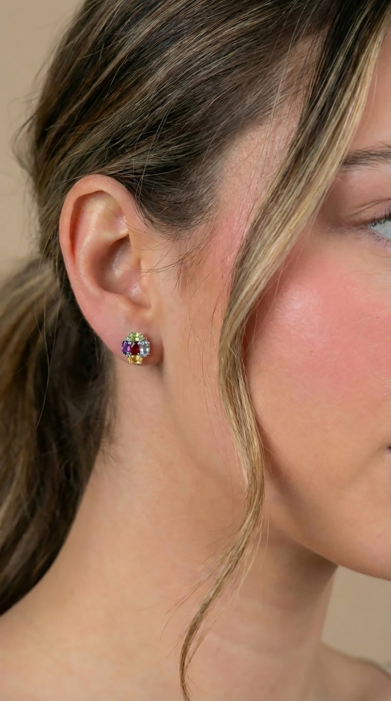 Radiance Gem Cluster Earrings