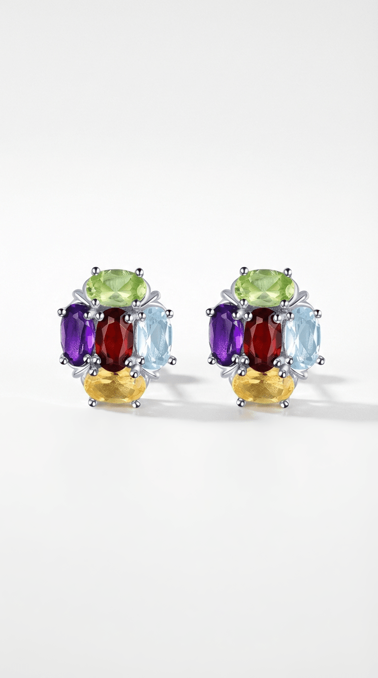 Radiance Gem Cluster Earrings