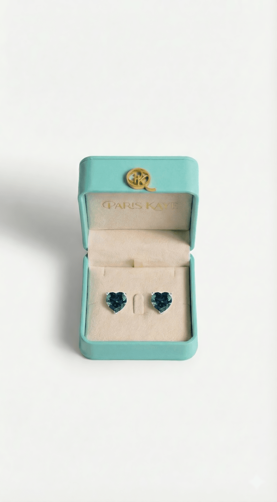 Sapphire Heart Studs