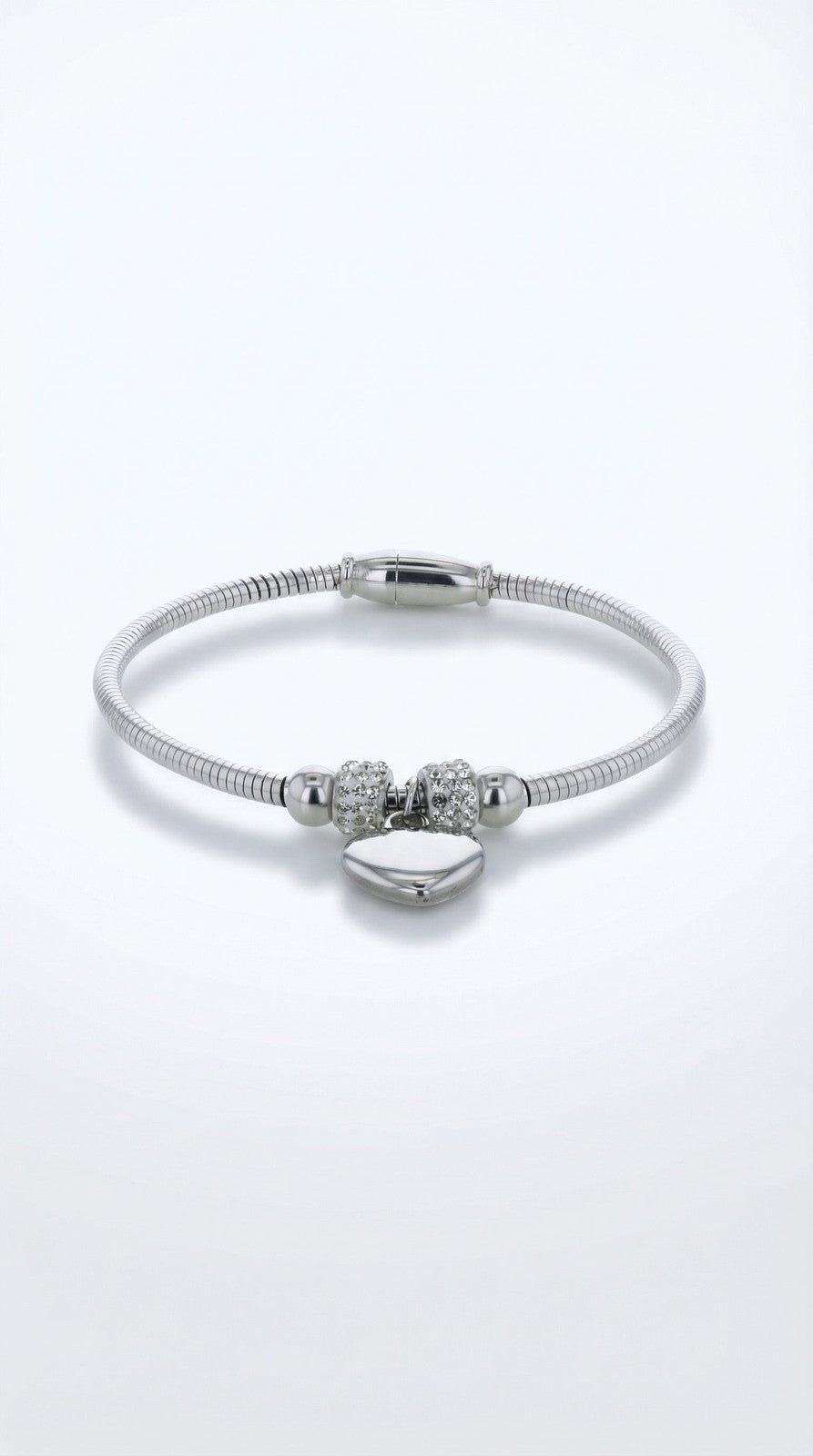 Silver Charm Heart
