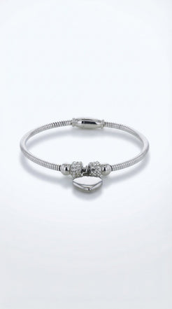 Silver Charm Heart