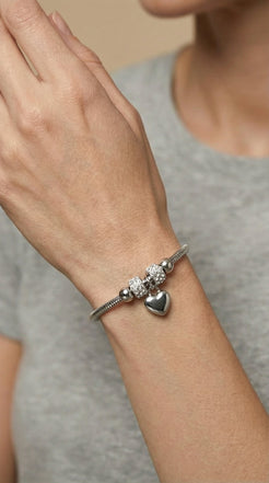 Silver Charm Heart
