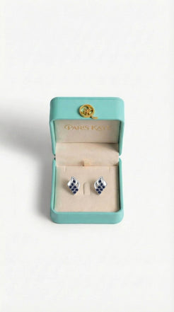 Midnight Sapphire Swirl Earrings