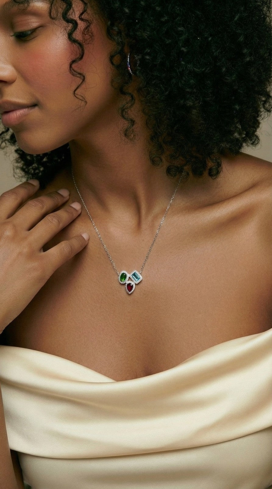 Tri-Illusion Gem Pendant