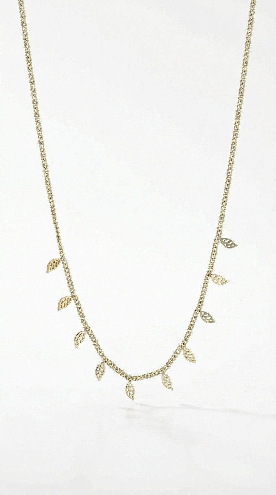 Golden Leaf Charm Necklace