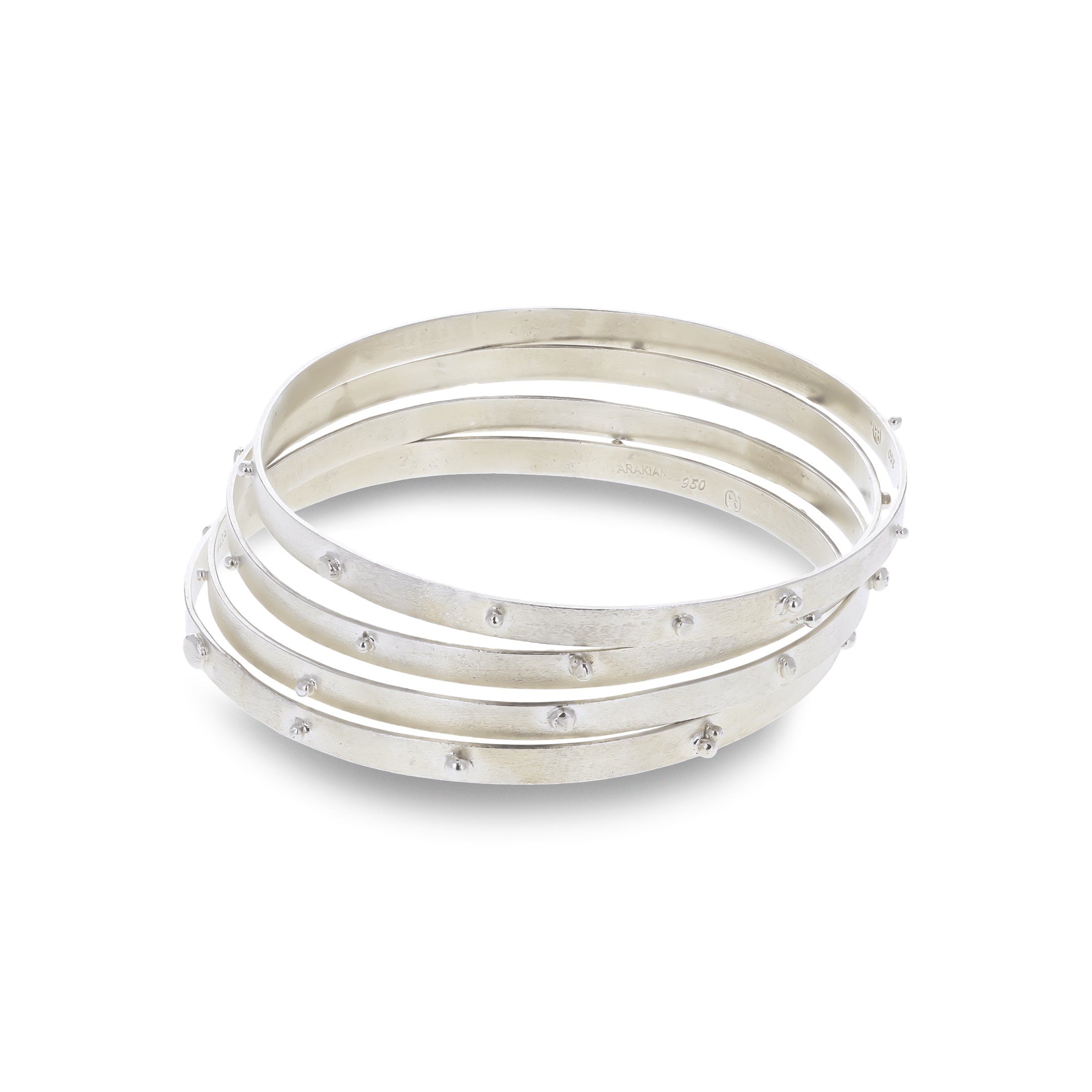 Sterling Silver 925 Bangle Handmade Silver Collection J00163