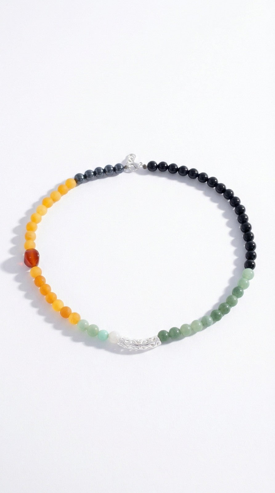 Silver Plated - Jupiter - Lab Grown Stone Beed